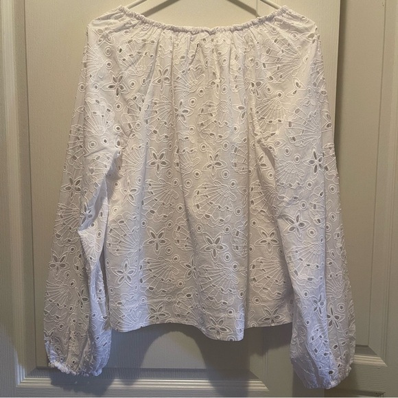 Lilly Pulitzer Maisha Eyelet Top Size L - Picture 9 of 12